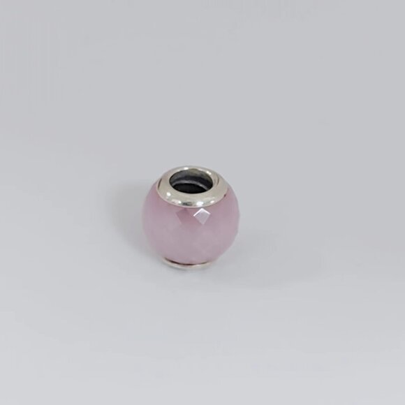 Pandora Pink Petite Facets Charm Murano Glass Charm Bead with box - Picture 2 of 5